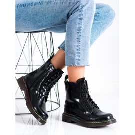 Weide Crne čizme na vezanje crno 2