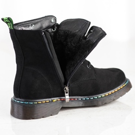 Weide Crne čizme na vezanje crna 1