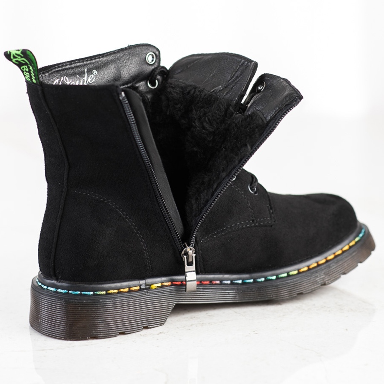 Weide Crne čizme na vezanje crna 1