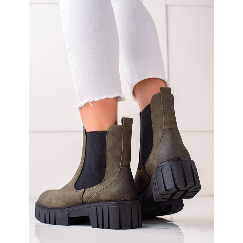 Chelsea čizme od eko kože marke Sergio Leone zelena 2