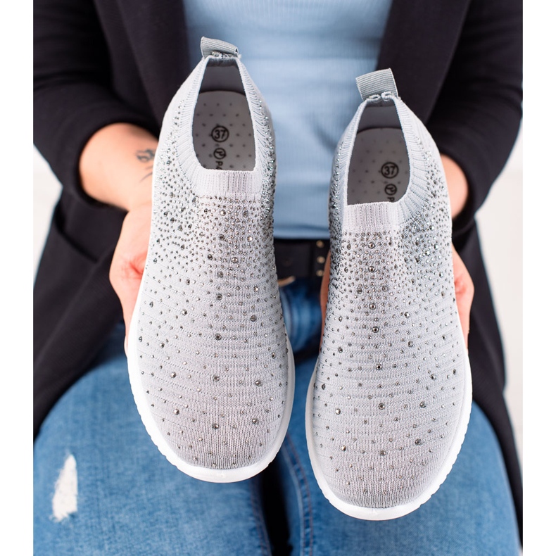 W. Potocki Tenisice s Potocki kristalima siva 1