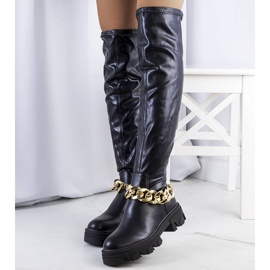 PA1 Crne čizme na visokom Zarate potplatu crno 1