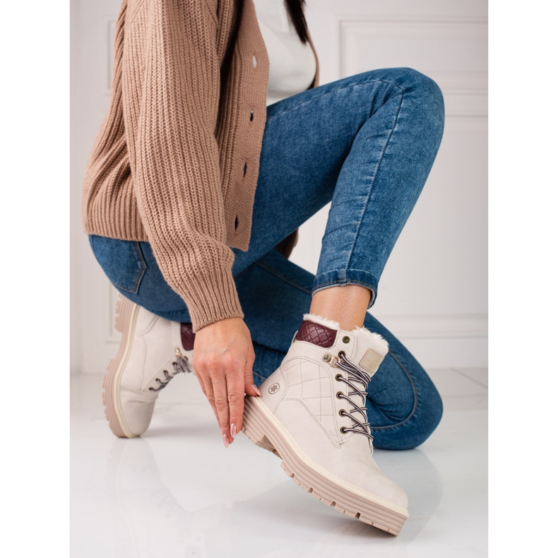 Ženske hvataljke izolirane krznom shelovet bež 2