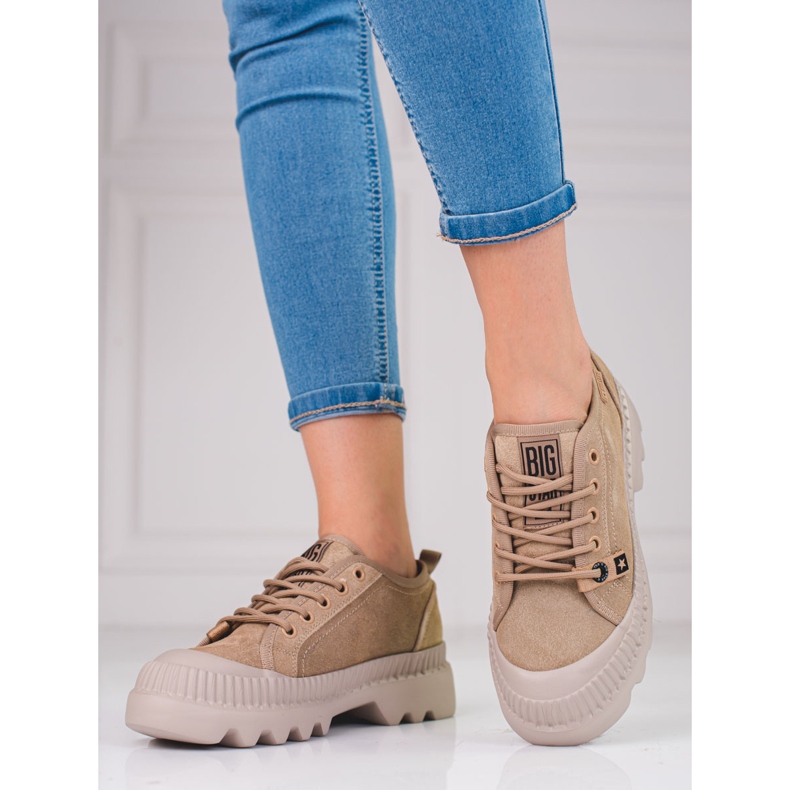 Ženske kožne tenisice Big Star KK274511BE bež 1