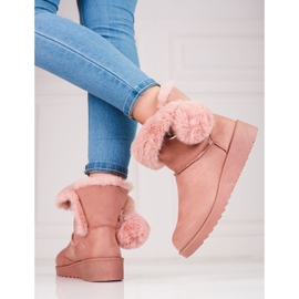 Pink shelovet ženski mukluki ružičasta 2