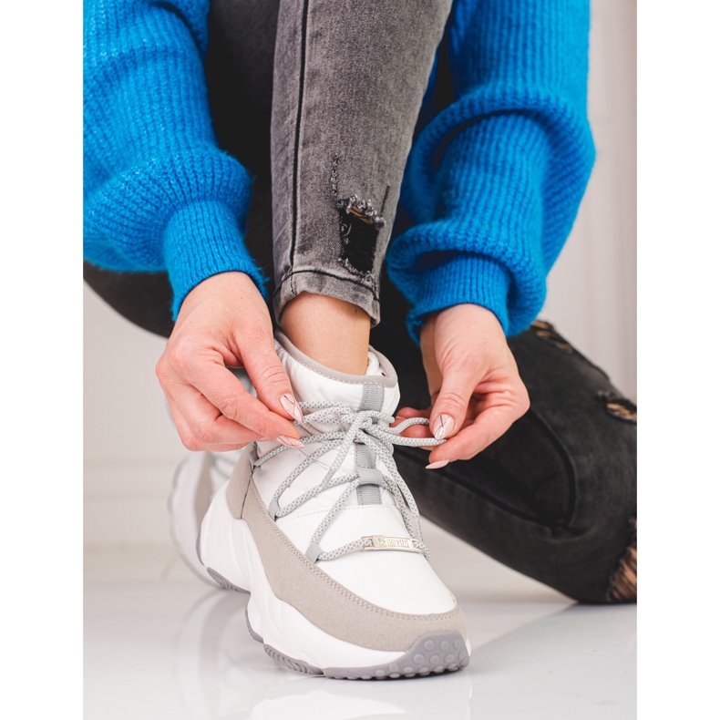 Ženske bijele čizme za snijeg Big Star KK274272 bež 2