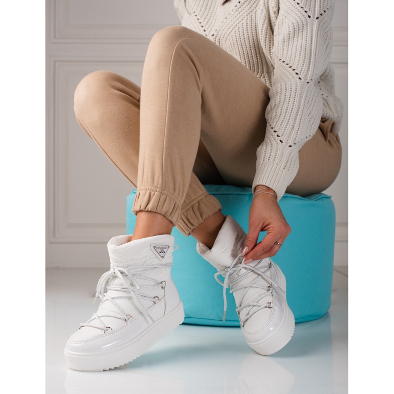 Ženske bijele shelovet čizme za snijeg bijela 1