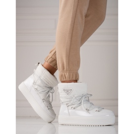 Ženske bijele shelovet čizme za snijeg bijela 2