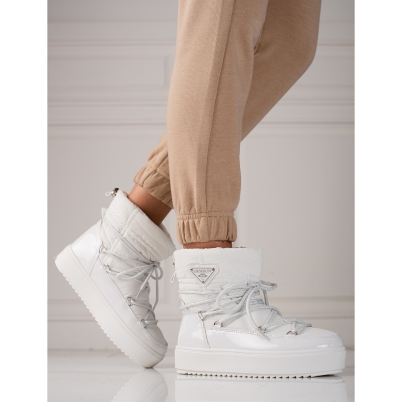 Ženske bijele shelovet čizme za snijeg bijela 2