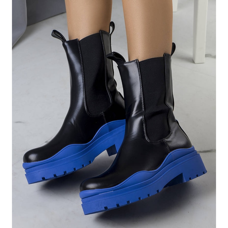 BM Crne čizme na plavom Jadiel potplatu crno 1