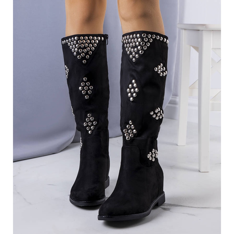 BM Crne, izolirane čizme na klin od Rivalte crna 1