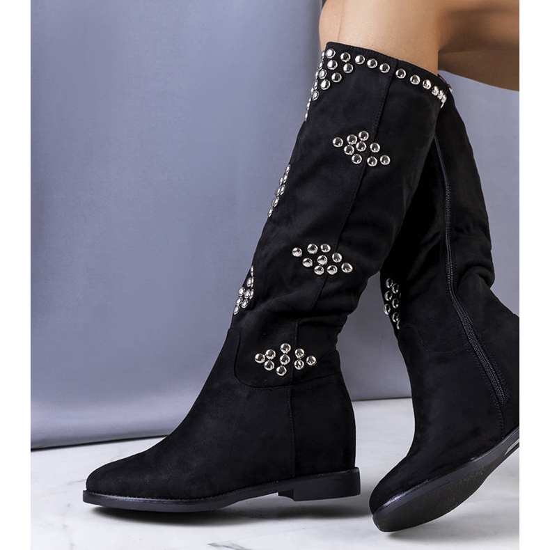 BM Crne, izolirane čizme na klin od Rivalte crno 2