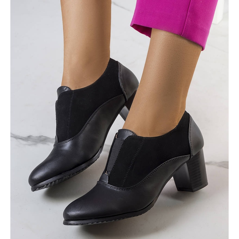 BM Crne cipele na vezanje na stupu Corder crno 1