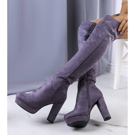 PA1 Sive čizme od brušene kože na Titovom stupu siva 1