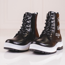 W. Potocki Crne čizme za djevojčice Potocki crno 1