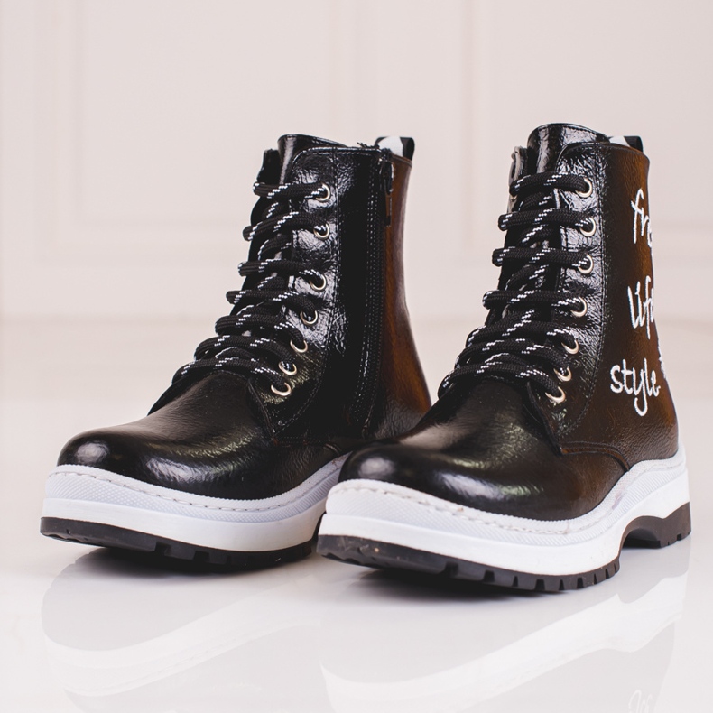 W. Potocki Crne čizme za djevojčice Potocki crno 1