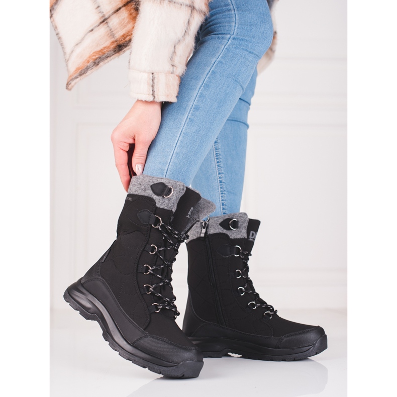 Ženske trekking cipele na vezanje DK vodootporne crno 2