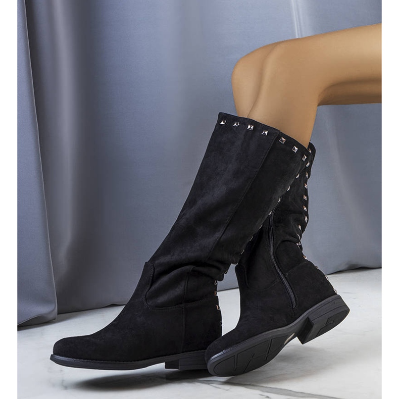 BM Crne Licurla čizme na klin crno 2