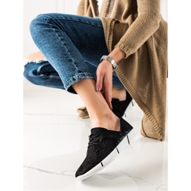 Evento Crne kožne cipele s vezanjem crna 1