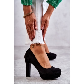 WS1 Klasične cipele od brušene kože na petu crne Soro crna 4