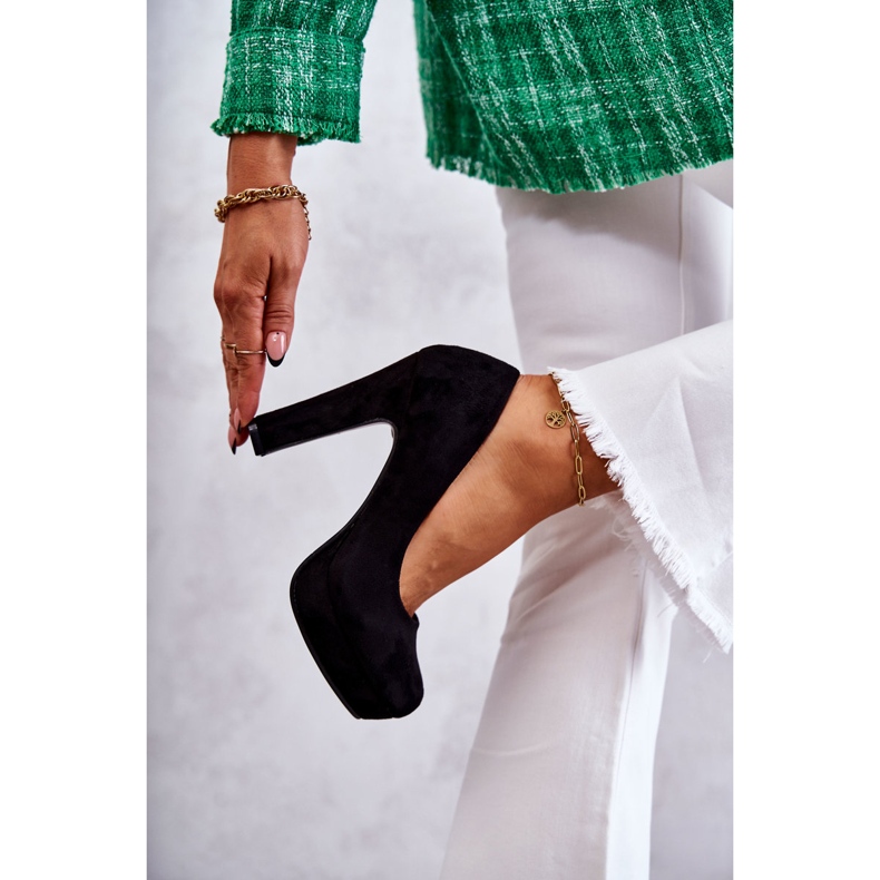 WS1 Klasične cipele od brušene kože na petu crne Soro crno 2