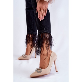 PS1 Elegantne Alyssa bež cipele s mašnom 2