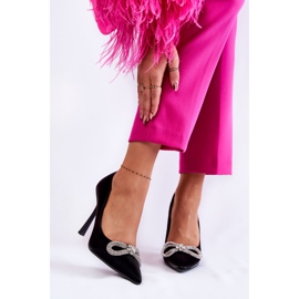 PS1 Elegantne crne Alyssa štikle s mašnom crno 2