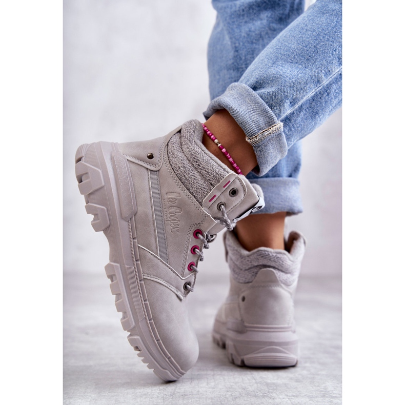 Ženske tople čizme Lee Cooper LCJ-22-01-1373 sive siva 3