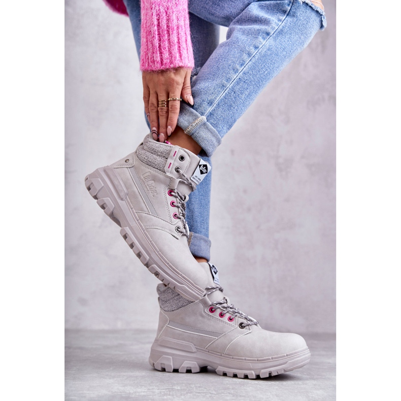 Ženske tople čizme Lee Cooper LCJ-22-01-1373 sive siva 1