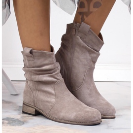 Ženske antilop, tople kaubojske čizme, bež Jezzi 2