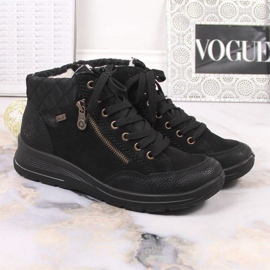 Rieker W RKR567 vodootporne kožne izolirane čizme crna 2