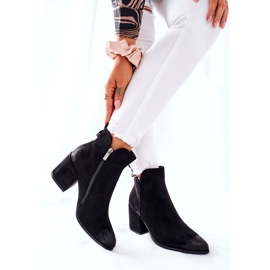 Vinceza Ženske čizme na petu, antilop, crni Carrick crna 2