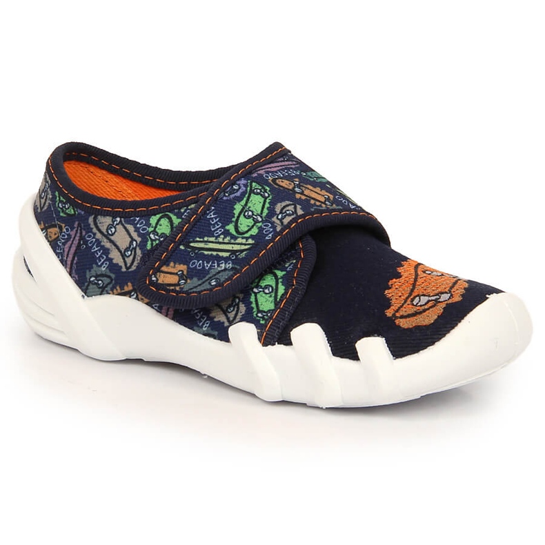 Dječje kućne papuče na čičak tamnoplave Befado 273Y345 granata 2