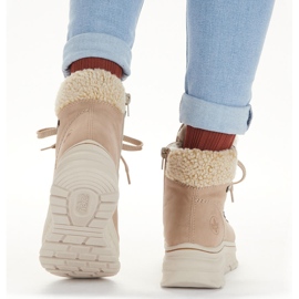 Vodootporne Rieker bež tople ženske čizme za snijeg 48034-20 2