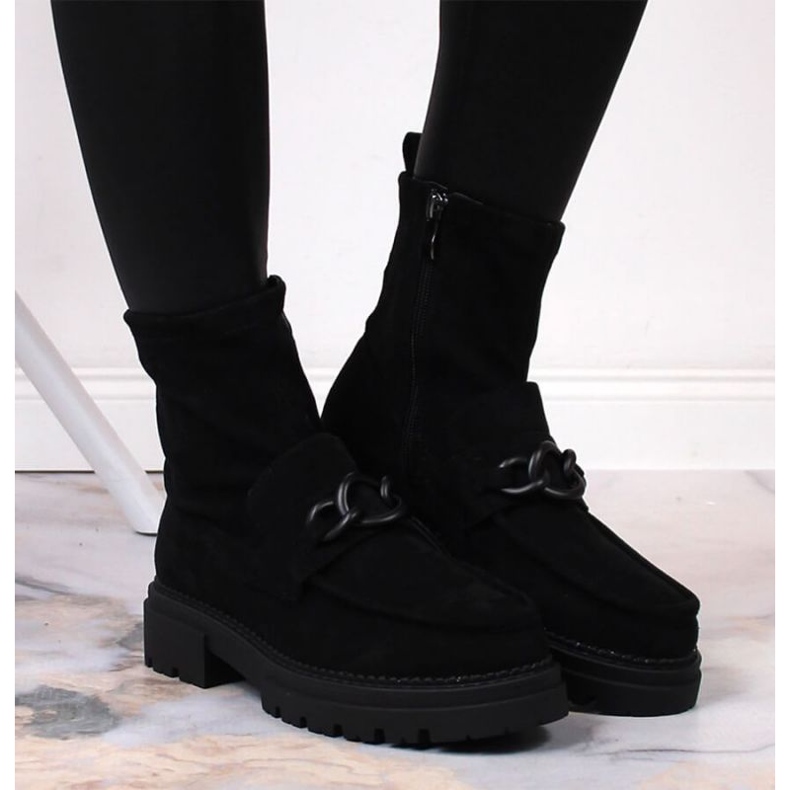 Laura La.Fi PMR26 izolirane čizme od brušene kože crna 2