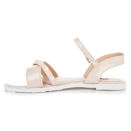 Vices Ravne sandale s biserima smeđa 1