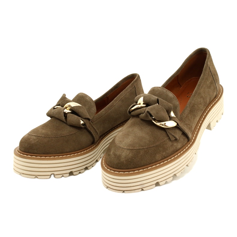 Ženske cipele s ukrasnim ukrasom laura messi 2523 zelena 2