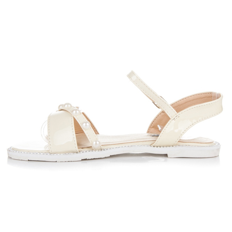 Vices Ravne sandale s biserima žuta boja 1