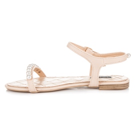 Vices Ravne sandale s perlama smeđa 1