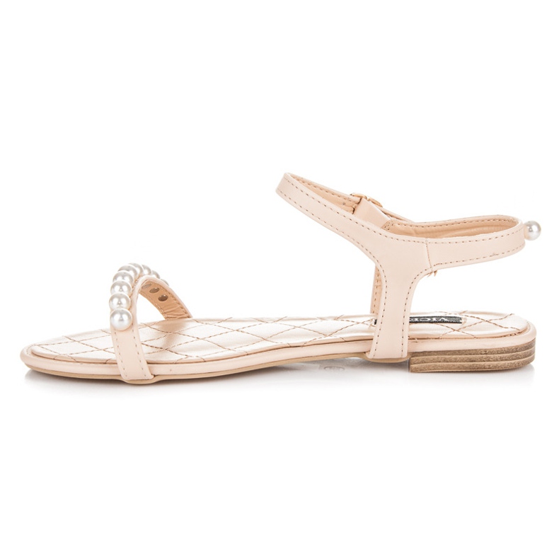 Vices Ravne sandale s perlama smeđa 1