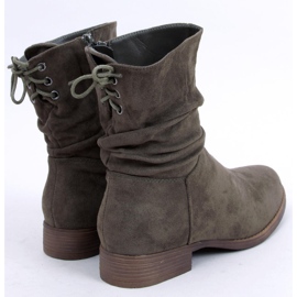 PA1 Theda Green ravne čizme od brušene kože zelena 1