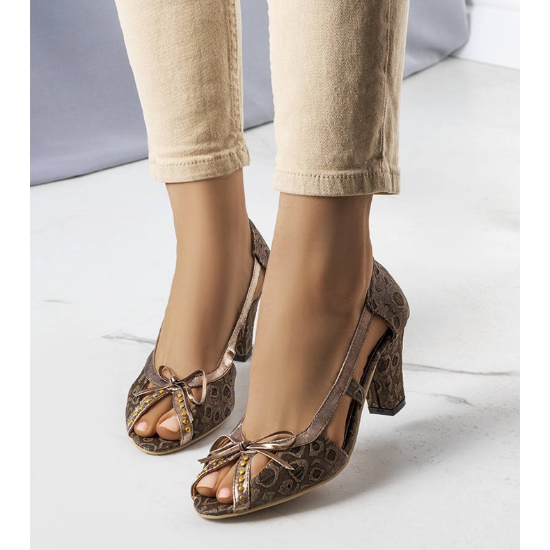 PA1 Smeđe cipele s visokom petom iz Lavre smeđa bakar 1