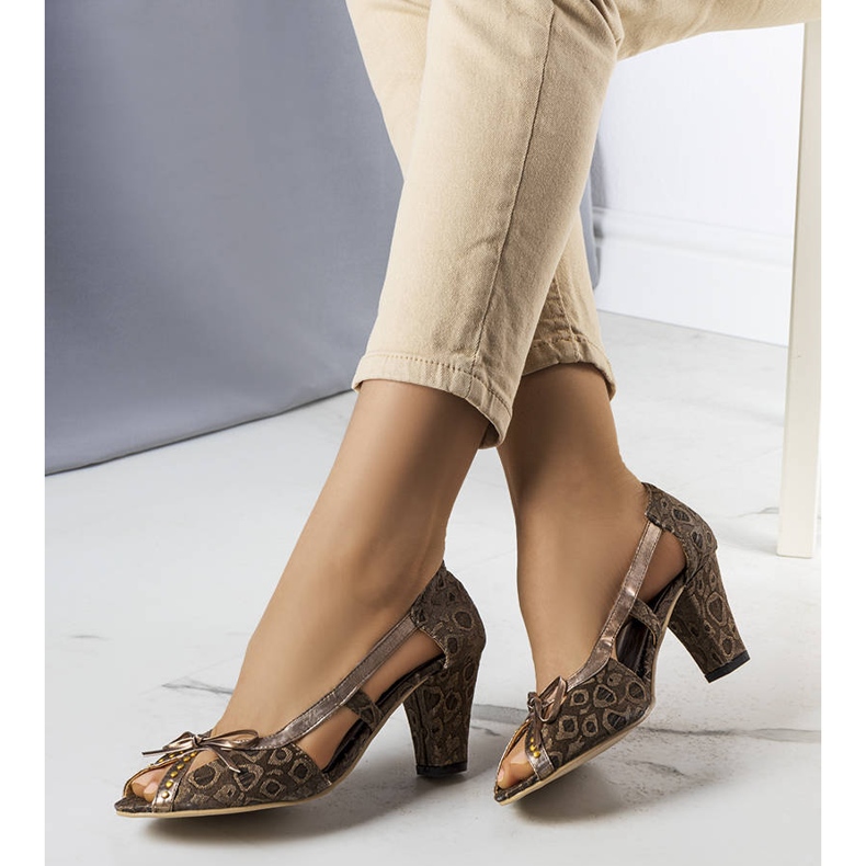 PA1 Smeđe cipele s visokom petom iz Lavre smeđa bakar 2