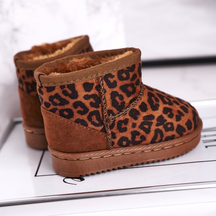 Tople dječje snježne čizme za mlade Pantherka Gooby smeđa 1