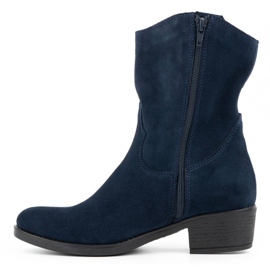 Olivier Ženske ažurne čizme na visoku petu Angela tamnoplave boje plava 1