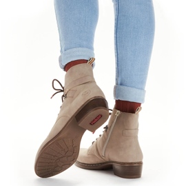 Udobne ženske izolirane čizme bež Rieker Y0820-64 2