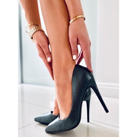 BM Leda Green ženske štikle crna zelena 2