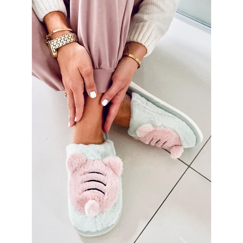 PA1 Ženske papuče Pearl Mint zelena ružičasta 1