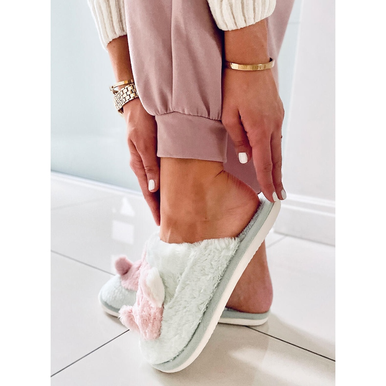 PA1 Ženske papuče Pearl Mint zelena ružičasta 2