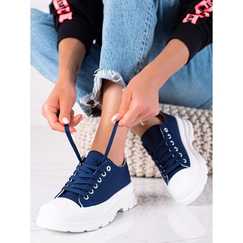 SHELOVET Ženske tamnoplave tenisice plava 1